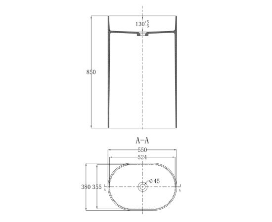 Раковина отдельностоящая ABBER Stein AS2557 белая матовая_, изображение 9