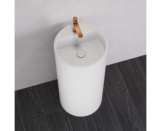 Раковина отдельностоящая ABBER Stein AS2558 белая матовая_