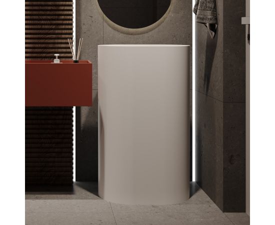 Раковина отдельностоящая ABBER Stein AS2559 белая матовая_