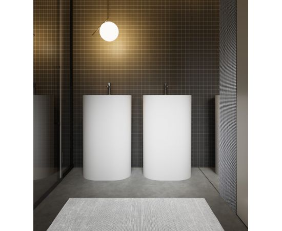 Раковина отдельностоящая ABBER Stein AS2559 белая матовая_, изображение 5