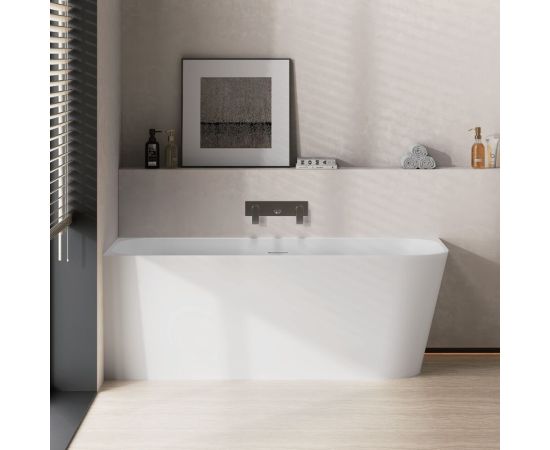 Ванна из искусственного камня ABBER Stein AS9680 L белая матовая_