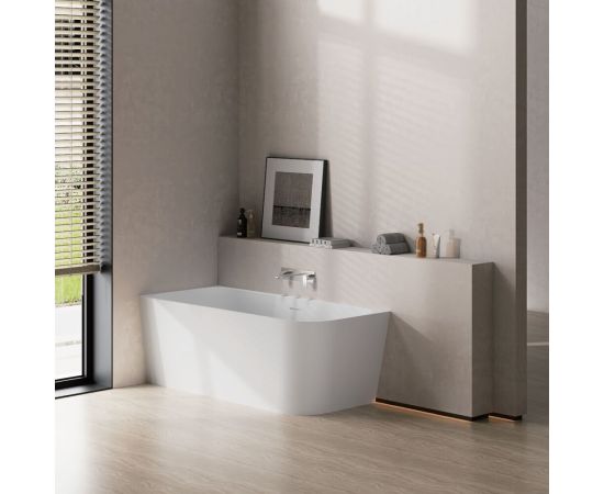 Ванна из искусственного камня ABBER Stein AS9680 L белая матовая_, изображение 3