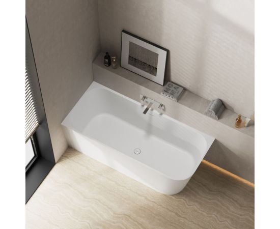 Ванна из искусственного камня ABBER Stein AS9680 L белая матовая_, изображение 4