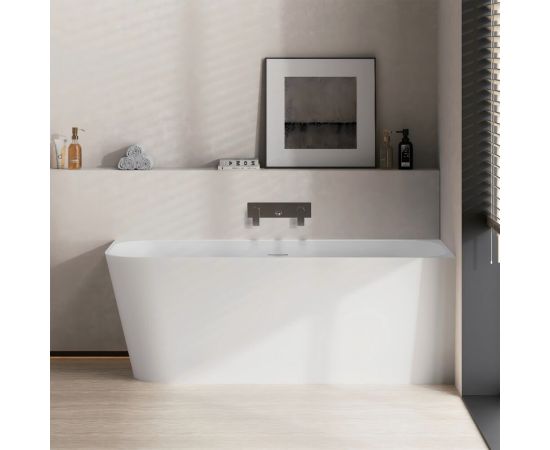 Ванна из искусственного камня ABBER Stein AS9680 R белая матовая_