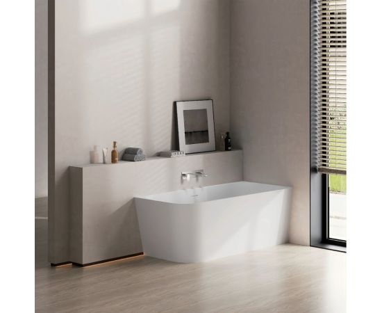 Ванна из искусственного камня ABBER Stein AS9680 R белая матовая_, изображение 3