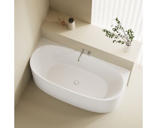 Ванна из искусственного камня ABBER Stein AS9681 белая матовая_, изображение 3