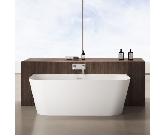 Ванна из искусственного камня ABBER Stein AS9682 белая матовая_