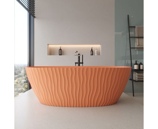 Ванна из искусственного камня ABBER Stein AS9684MO оранжевая матовая_