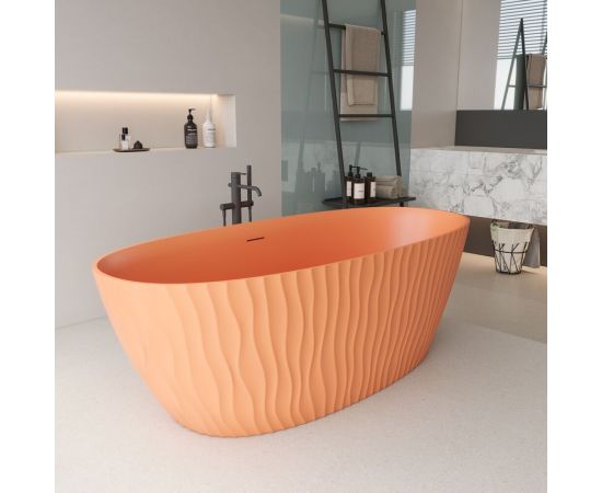 Ванна из искусственного камня ABBER Stein AS9684MO оранжевая матовая_, изображение 3