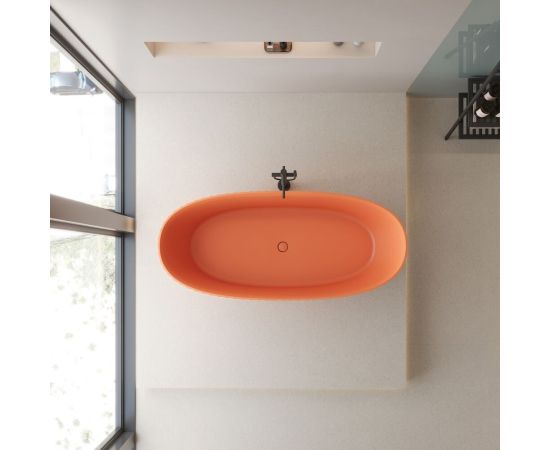 Ванна из искусственного камня ABBER Stein AS9684MO оранжевая матовая_, изображение 4