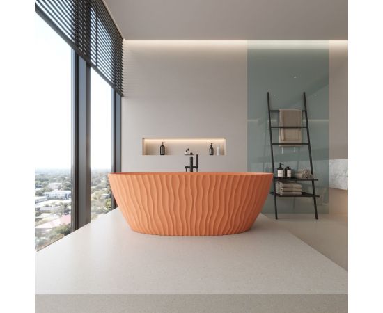 Ванна из искусственного камня ABBER Stein AS9684MO оранжевая матовая_, изображение 5