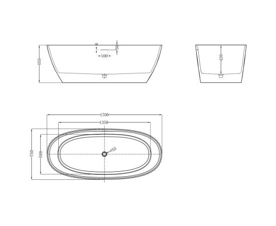 Ванна из искусственного камня ABBER Stein AS9684MO оранжевая матовая_, изображение 9