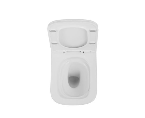 Унитаз приставной IBERICA BLANCA TOLEDO ALTO IB.TLA.334.1B1 безободковый TORNADO белый тонкое сиденье дюропласт soft close_, изображение 4
